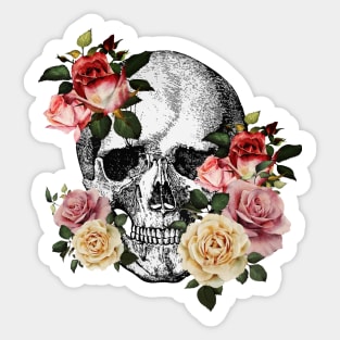 Sage Tribe Skull With roses Sticker